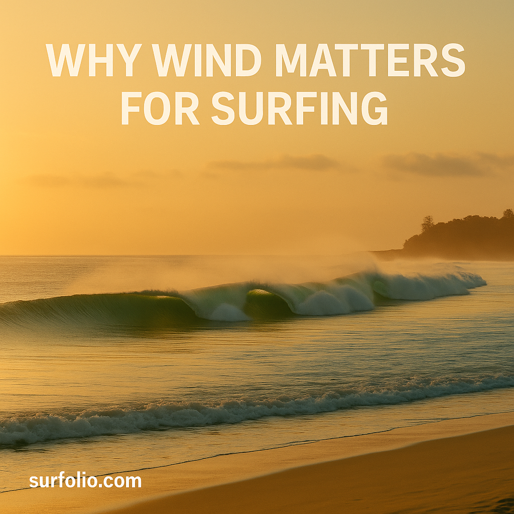 Offshore winds hold up clean waves along a sunlit beach in the early morning.